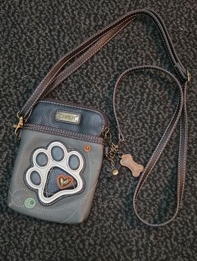 Chala Paw Print Crossbody Bag with Charms NWOT